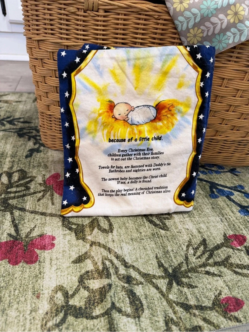 Little Light Soft Baby Board Book Fabric Panel - Blue & Yellow